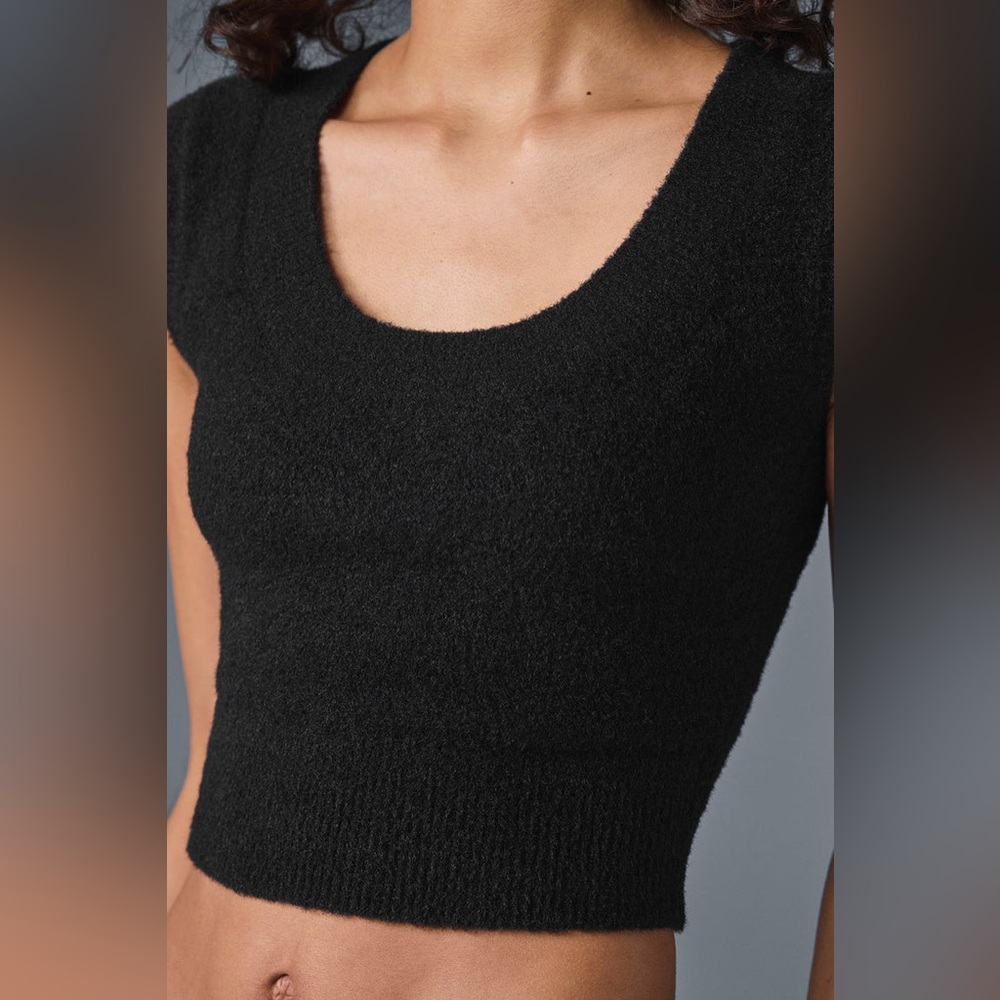 NWT Alo Yoga Snuggle Up Sweater Short Sleeve - Picture 4 of 9